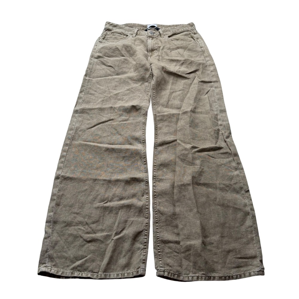 CITIZENS OF HUMANITY Nora Trouser Leg Brown Wide Leg Pants Women's Size 27 Linen